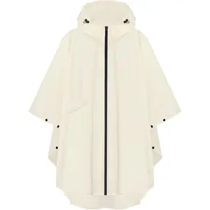 Hooded Rain Poncho for Adult with Pocket and Zipper, Waterproof Lightweight Raincoat for Men and Women