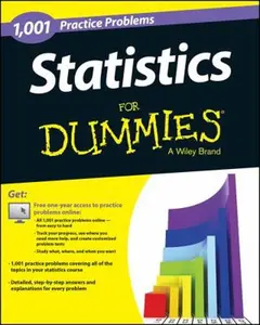 USED-Statistics: 1,001 Practice Problems for Dummies by The Experts at Dummies (Paperback)