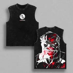 Conquest Invincible Anime Double Printed Vintage Washed Tee