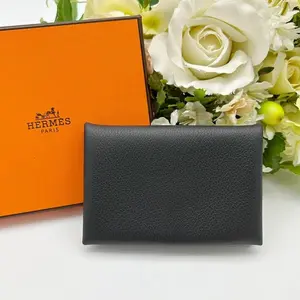 Pre-owned HERMÈS As Shown Shoulder Bags Hermes Calvi Duo Card Case Wallet 2104102397483