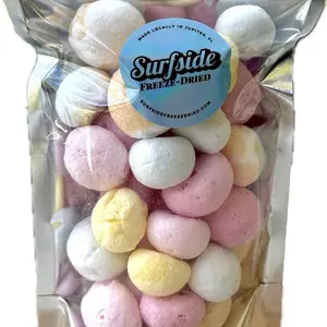 Surfside Freeze-Dried Summer Medley Taffy Crunch Puffs | No Artificial Dyes | Non-GMO | Cane Sugar Sweetened | Gluten Free | 2.5oz | Natural Light Crunchy Sweet Snack | TikTok Trend Items | Made in USA