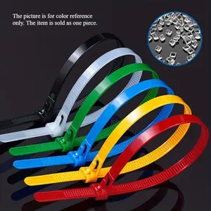 100pcs Nylon Reusable Cable Zip Ties Releasable Fixed Binding Color Black White Disassembly May Loose Slipknot Cable Ties Cable Ties