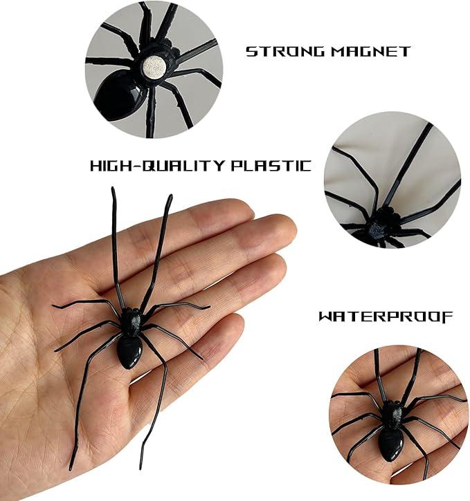 Spider Fridge Magnet, Realistic Spider Magnets, Lifelike Spider Fridge Magnets, Cute Spiders Designs Decorations, Removeable Indoor Outdoor Magnetic Decals, for Refrigerator, Garage Door, or Car