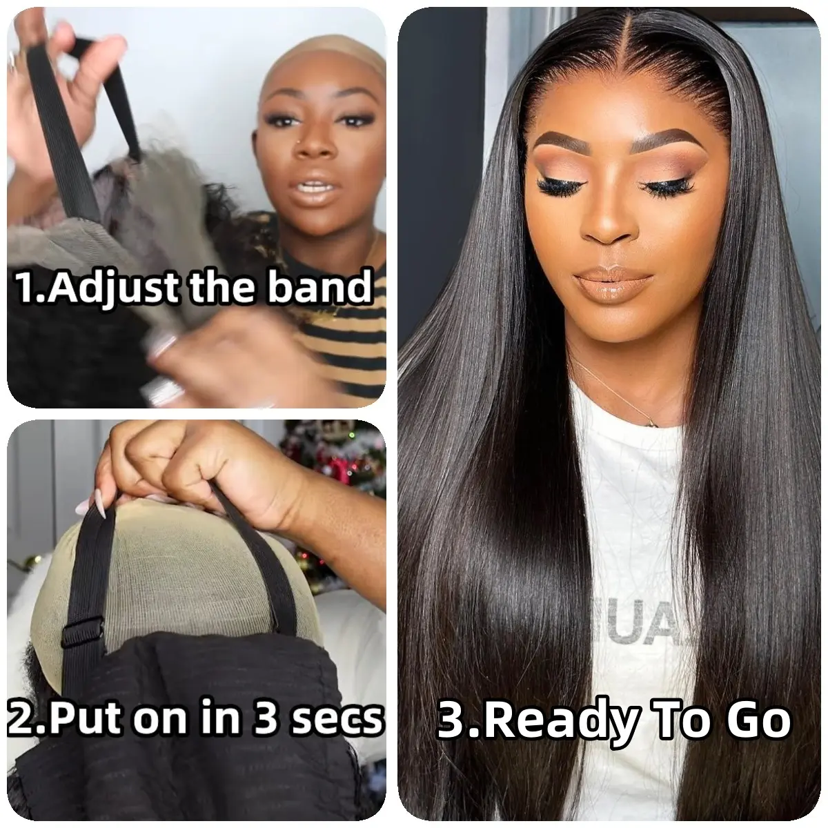 Ua Hair 9x7 Glueless Synthetic Lace Front Wig Wear And Go  display picture 1