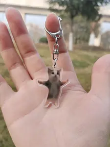 Cute Cartoon Cat Shaped Keychain, Acrylic Keychain for Bag Decoration, Keychain For Bags, Keychain Pendant, Gift for Couples Best Friends, Birthday Holiday Gift