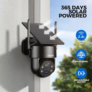 Solar Wireless WiFi Security Outdoor Camera For Home with Spotlight, PIR Motion Detection, Color Night Vision, and Two-Way Talk