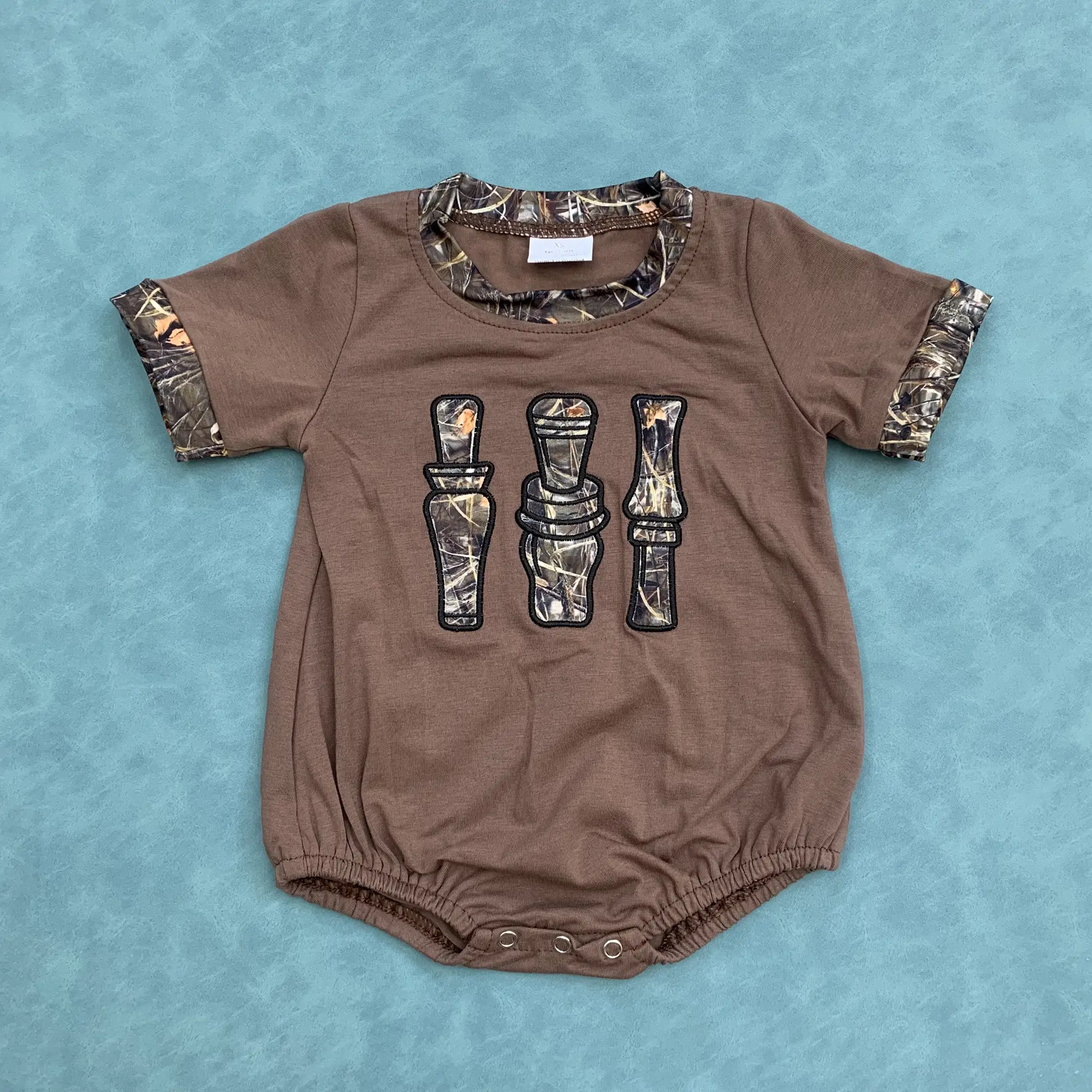 Camouflage Duck Call Boys Romper