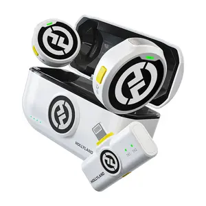 Hollyland LARK M2 DUO 2-Person Wireless Microphone System with Lightning Connector (2.4 GHz, Ivory White)