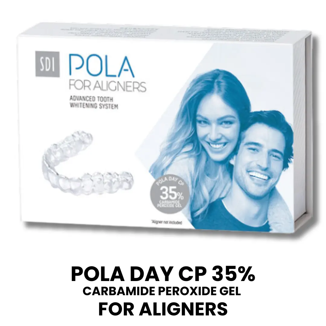 Pola Day CP 35% Carbamide Peroxide for Aligners, 4 x 1.3g Tooth Whitening Syringes Perfectly Formulated For Use with Orthodontic Aligner Trays