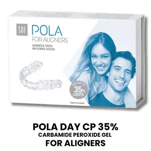 Pola Day CP 35% Carbamide Peroxide for Aligners, 4 x 1.3g Tooth Whitening Syringes Perfectly Formulated For Use with Orthodontic Aligner Trays