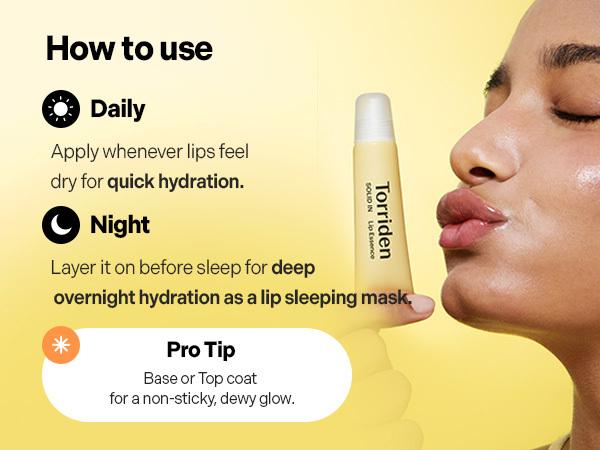 [Torriden Official] SOLID IN Lip Essence 11 ml / 0.37 fl. oz. | Smoothing & Hydrating Lip Care, Lip Hydration, Flake Care, Texture Smoothing with 5D Multi Ceramide
