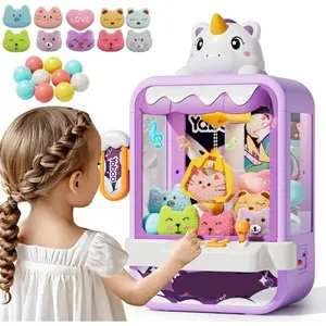 Christmas Gift 20 PCS Mini Claw Machine for Kids with Lights & Music, Arcade Toy Vending Machine for Girls Boys Ages 3-8 Claw Game Machine Toy for Birthday Gift