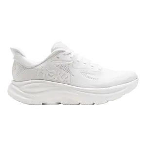 Hoka Clifton 10 Women Running Sneakers Triple White All-Season Laces Closure Ultra-Plush EVA Midsole Breathable Mesh Durable Outsole, Breathable Running Shoes, Casual Running Shoes