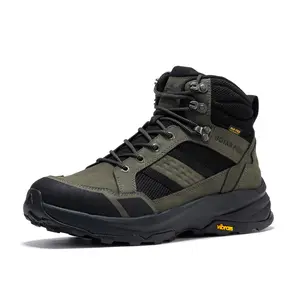 Botas Pro Men's Waterproof Hiking Boots, Durable Nubuck Leather Trail Shoes for Rugged Terrain
