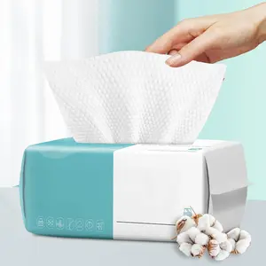Gentle Non-Stimulating Disposable Face Towel 100 Counts 8x8 Inch Soft Pearl Texture Chemical-Free Makeup Remover Towels for Sensitive Skin Care