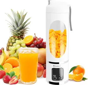 Portable Blender Personal Electric USB，500ML Portable juicer Shakes and Smoothies Blender，Small Blenders，Mixing，Compact、Convenient and Versatile (White)