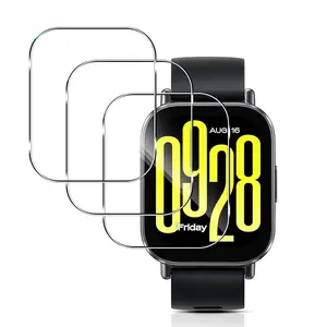 Screen Protector for Redmi Watch 5 Active, 3pcs Scratch-Resistant Tempered Glass Wearable Watch Screen Cover, Waterproof & Anti-Fingerprint, HD Clarity