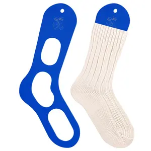 2Pcs Acrylic Sock Blockers, Blue Knitting Sock Ruler Stocking Blockers Socking Stretchers for Knitting & Crochet Stocking Knitters, 3mm Thick
