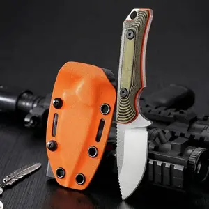 Fixed Blade Knife BM 15017 - 2.79" 8Cr13MoV Steel Full-Tang G10 Handle with Kydex Sheath, Compact EDC Survival Camping Knife, Adventure Cutlery for Outdoor Use, Gift for Men, Doomsday Survival Gear