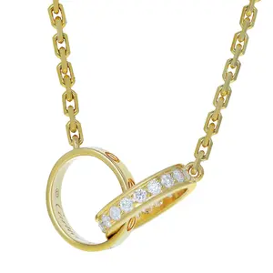 Pre-owned Cartier Love Interlinked Pendant Necklace
