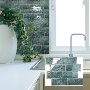 3D Stone Pattern Wall Sticker, Self-adhesive Wall Tile Sticker, Durable Design Wall Decal for Home Kitchen Bathroom Decoration