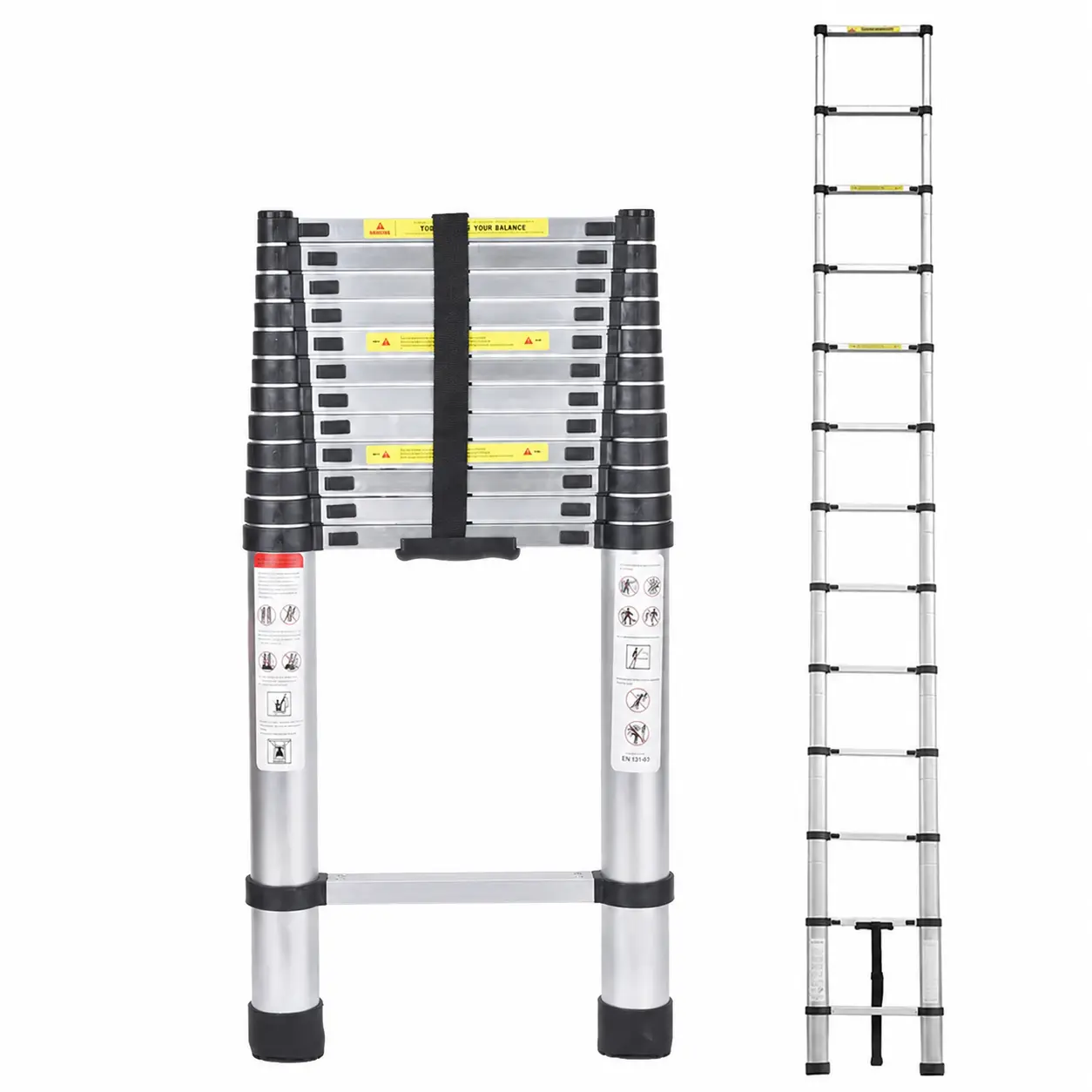 20.6 ft Telescoping Ladder with Non-Slip Design, Portable Collapsible Ladder for Home, RV Attic, and Outdoor Use