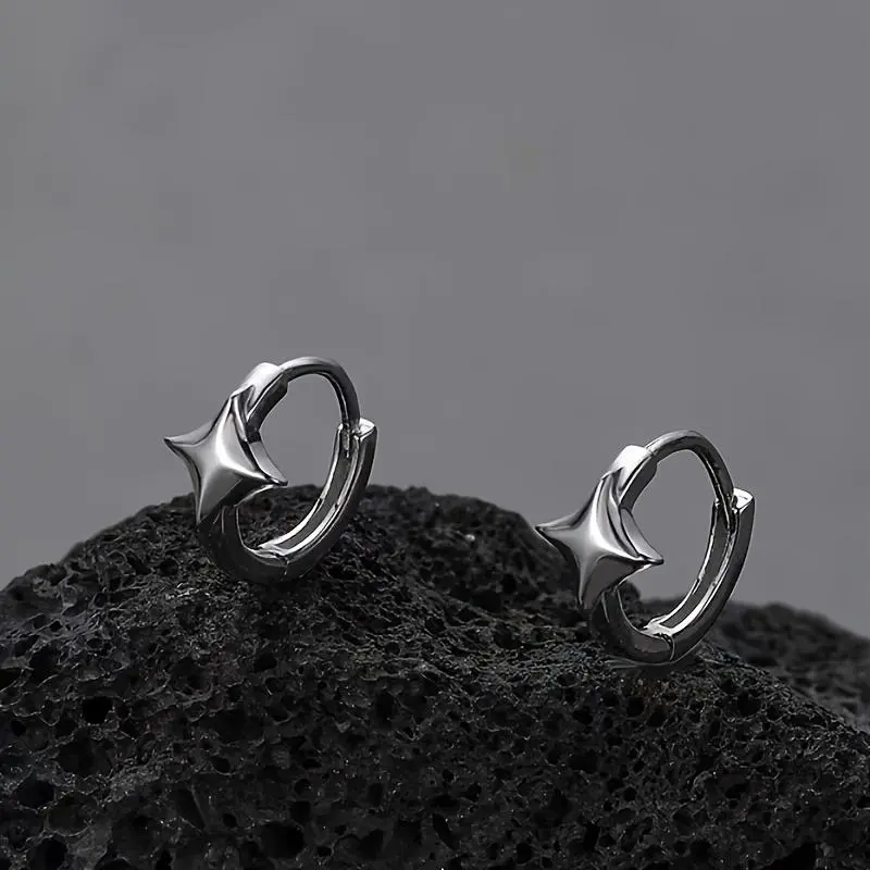 Star Motif Costume Earrings - Japanese-Korean Inspired, Minimalist Distinct Design, Elegant Subtle Vibe for Daily Casual Wear