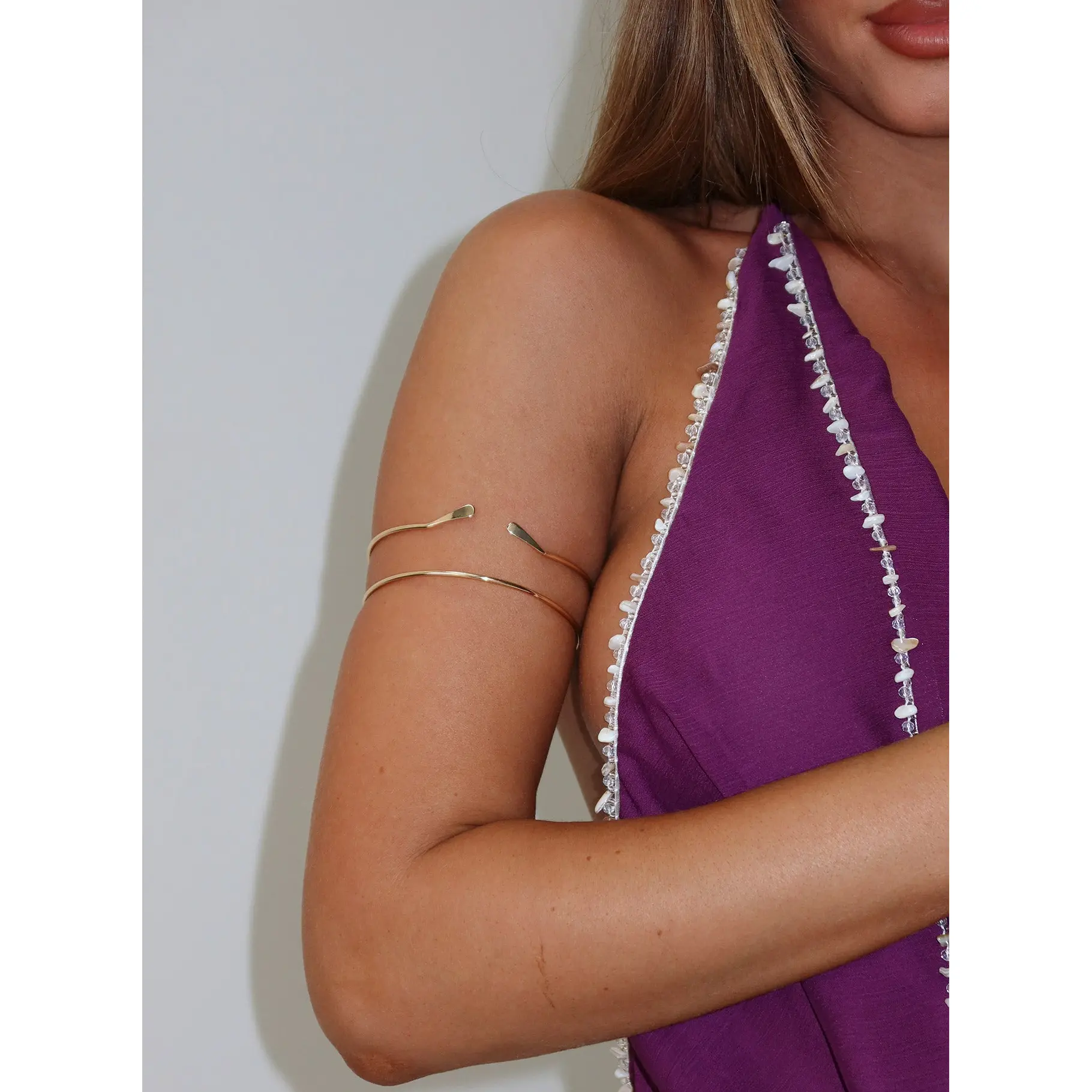 Through The Summer Arm Cuff Gold