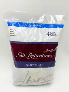 Hanes Silk Reflections Silky Sheer Control Top Sheer Toe 4 PACK Size EF