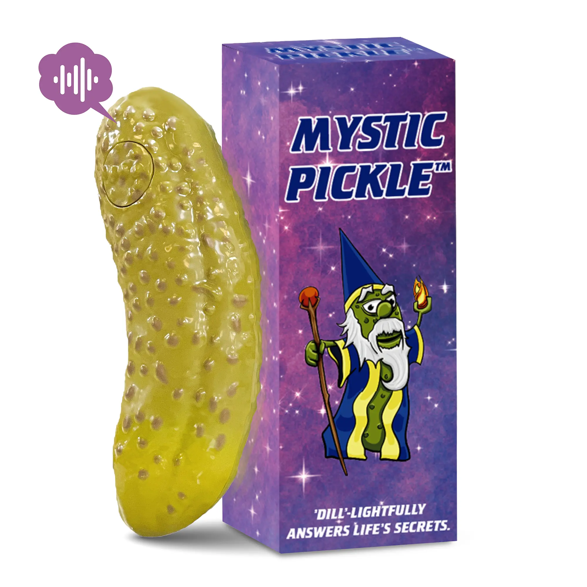 Mystic Pickle Magic Fortune Teller - +100 Wit Answers - Briny Universe Secrets Unveiling - Endless Entertainment Gag Gift for Friends & Family - Toys & Hobbies Classic Novelty Toy