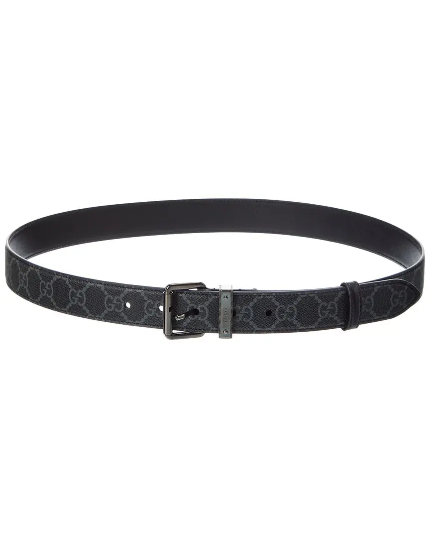 Gucci Reversible GG Supreme Canvas & Leather Belt