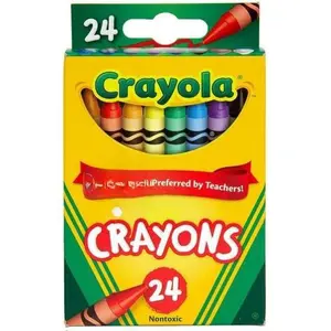 Crayola 975 Supply 1 Pack Crayons Classic Colors for Kids School Assorted 24 Crayons per Box Nontoxic Much Preferred by Teachers