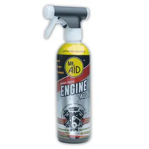 Engine AID Effectively Cleans Car Engine Bays Without The Need For Water, Unique Waterless Formula Designed To Remove Dirt, Oils & Grease, Non-Flammable & ECO Friendly, (16 Fl Oz) W/Microfiber Towel waterless wash bronze  bomber