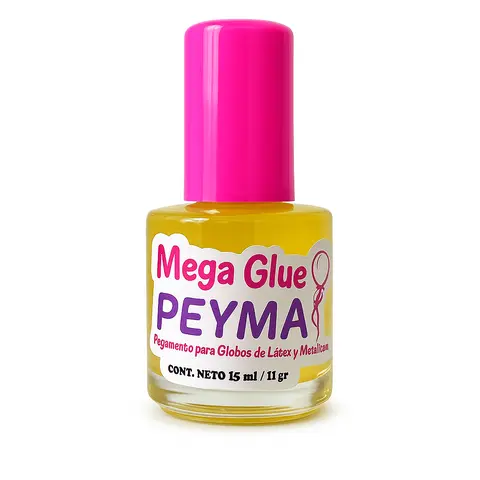 Peyma Mega Glue (11g/15ml) Multi-Material Universal Adhesive - Strong Bonding for Latex Balloons, Foil, Fabric, Cardboard, Paper, Plastic - Mosaic-Ready Glue for Scrapbooking, Craft Projects, Balloon Mosaics