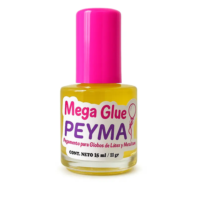 Peyma Mega Glue (11g/15ml) Multi-Material Universal Adhesive - Strong Bonding for Latex Balloons, Foil, Fabric, Cardboard, Paper, Plastic - Mosaic-Ready Glue for Scrapbooking, Craft Projects, Balloon Mosaics
