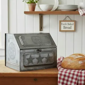 Star Metal Bread Box - Galvanized