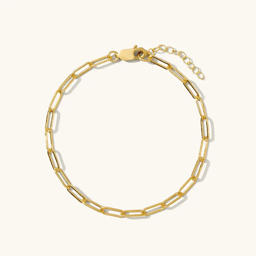 Custom Charm Paperclip Bracelet