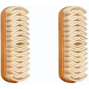 2PCS Rubber Multi-Functional Cleaning Brushes, Durable Wear-Resistant Household Cleaning Brushes for Shoes, Bags, Sneakers, Laundry, Bathroom, Kitchen, Sink, Tiles and Daily Item Cleaning