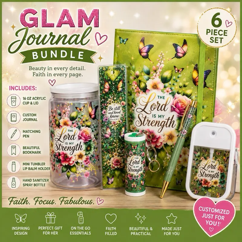 Glam Journal Gift Set Customized Stationery Notebook Bundle for Her Gift Ideas