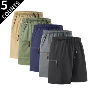 Men's 2026 New Summer 5 Inch Shorts Lightweight Breathable Sweat Absorbent Elastic Waist Casual Sports Shorts For Middle Young Men