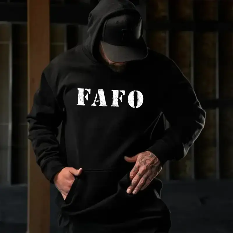 FAFO Tactical Hoodie, FAFO Graphic Hoodie, Funny Military Humor Shirt for Men, Patriot Pro 2A Graphic, Casual Everyday Wear.