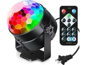 Sound Activated Party Lights with Remote DJ Lighting, Disco Ball Strobe Stage Light for Home Room Dance Parties Birthday Karaoke Stocking Stuffers New Years Eve Halloween Christmas Decor