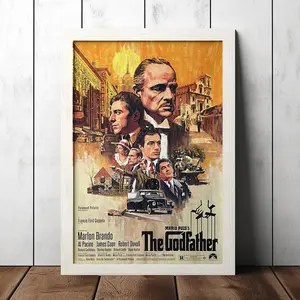 [SALE UP TO 40%][Unframe] Vintage 70s Mafia Crime Movie Poster - Classic Cinema Wall Art - Retro Gangster Home Decor - Mid-Century Film Fan Gift - Museum Quality Paper Print