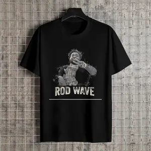 Rod Wave Graphic Tee Hip Hop Streetwear T-Shirt for Men Women Oversized Cotton Short Sleeve Rap Merch Urban Aesthetic Top Music Fan Gift Clothes