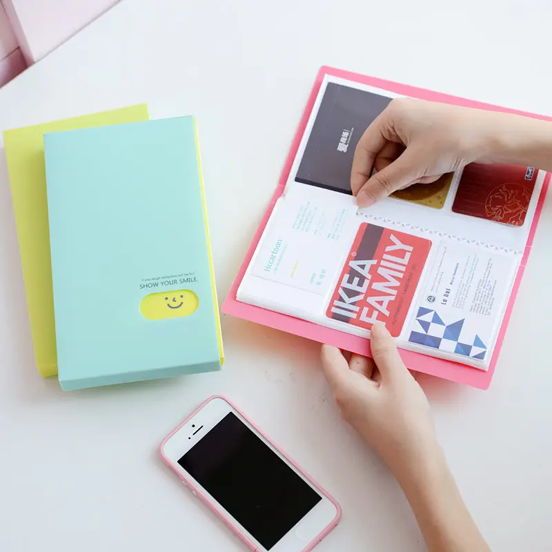 Business Card Holder Case 120 Capacity Portable Name Card Organizer Professional Visiting Card Storage Box Office Business Accessory