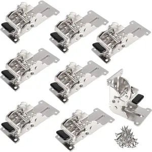 Foldable Support Bracket, 0-90-180 Degree Lock Extension Support, Self-Lock Hinge for Table Legs, Folding Workbench, 500 lbs Max Load-Bearing Capacity
