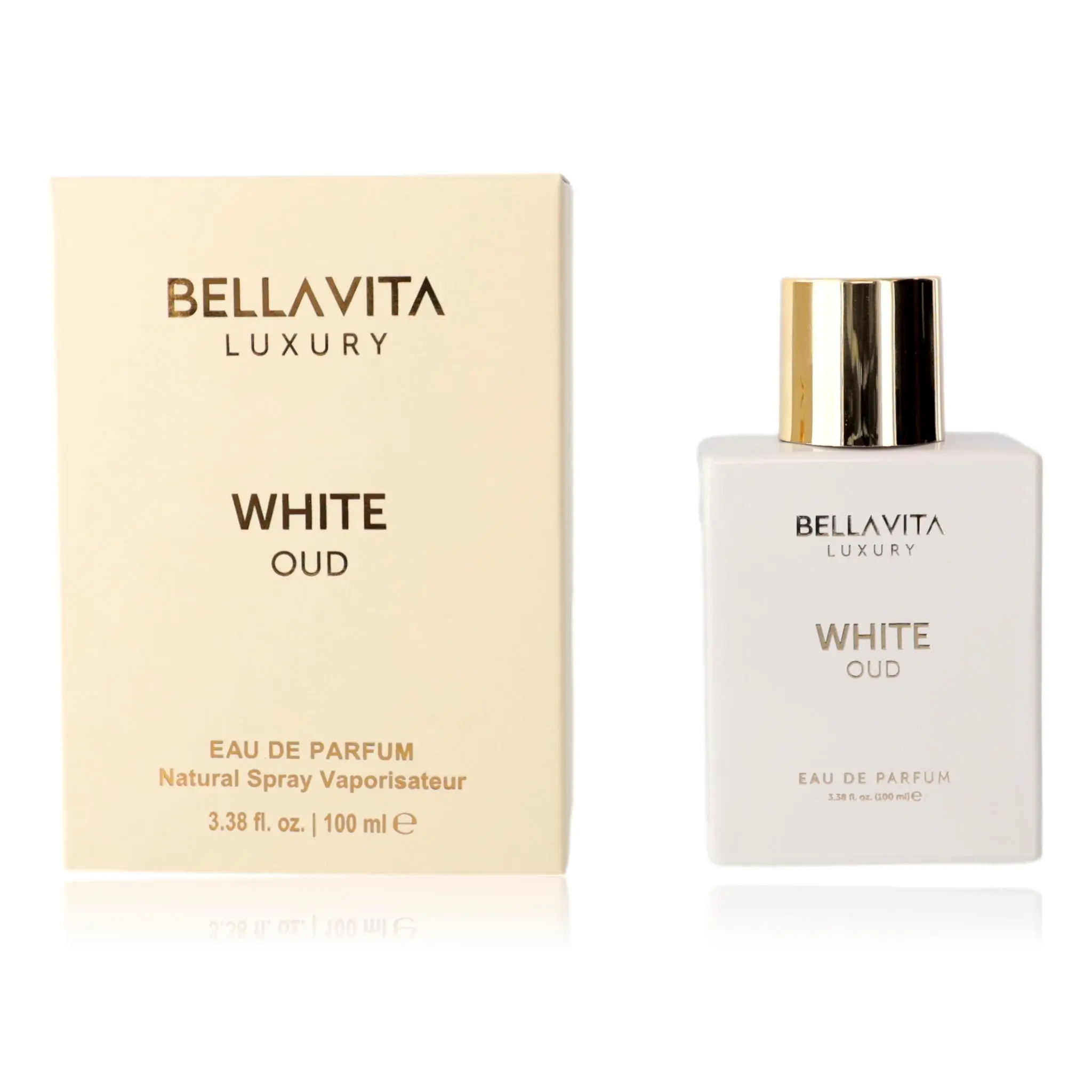 Bellavita White Oud Oud Women's Fragrance - 3.3 oz Unisex Eau de Parfum Spray, Floral Scent for Dating, Leisure, Party, Bottle