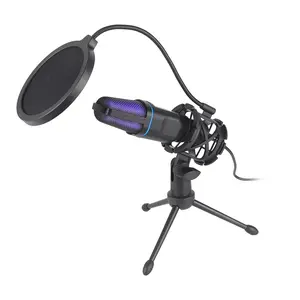 QuadCast 2S Style USB Microphone, RGB Condenser Gaming Mic with Pop Filter for Podcast, Streaming, Studio, Laptop, Desktop PC