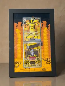 Gholdengo Ex and Gimmighoul from Paradox Rift Extended Pokémon Frame
