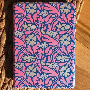 Silicone Magnetic Tablet Case for Kindle Paperwhite 5/KPW5, Kindle Paperwhite 6/KPW6 - Blue Vintage Floral with Hot Pink, Computer & Electronics Tablet Tech Accessories